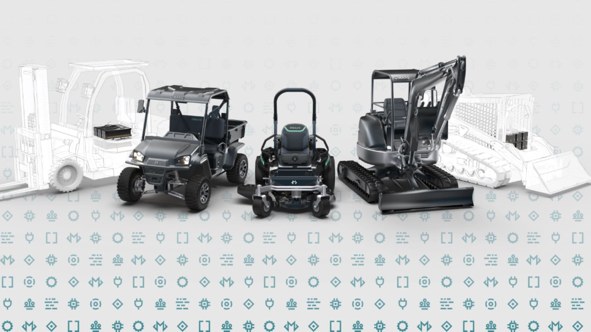 ENCORE-driven zero-turn mower, utility vehicle, and compact excavator